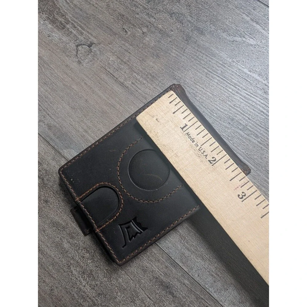 Kings Loot Leather Hybrid Wallet Men's Brown Slim Front Pocket Minimalist Bifold